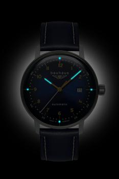 Preview: Bauhaus Herrenuhr Automatik mit Datum und Lederarmband